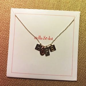 Stella &Dot mixes metal Hope necklace